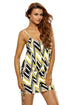Sexy Multicolor Zigzag Print Spaghetti Strap Tankini Swim Top